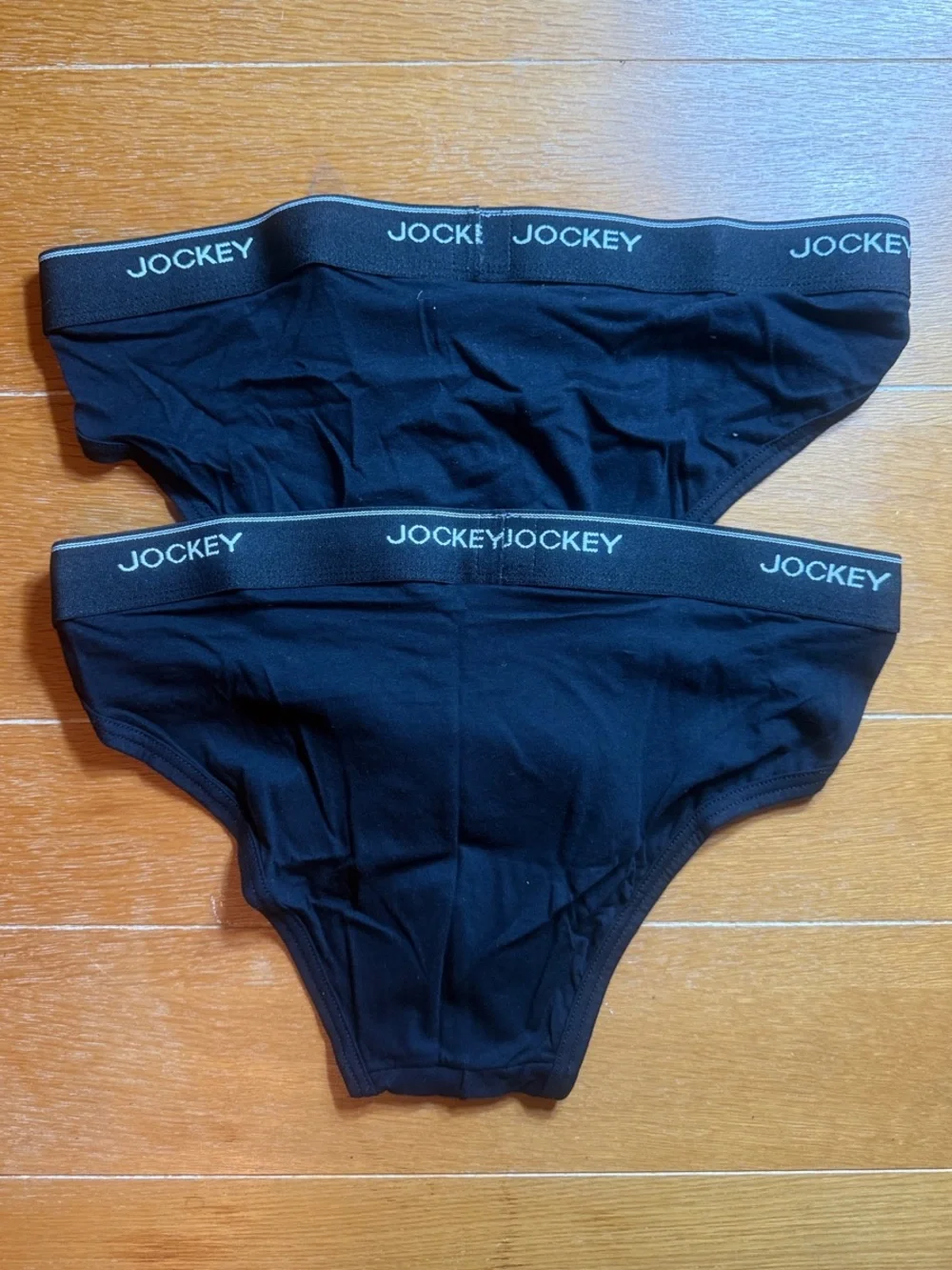Jockey Elance Black Men's String Bikini Set - (2) Black Waistband Logo XL
